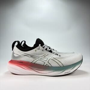 ASICS Gel Nimbus 25 Piedmont Grey Foggy Teal Running Shoes 1011B547 Mens Size 12